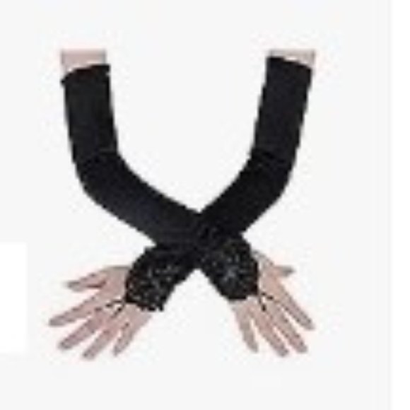 Women's Vintage 1920's Sequin Beaded Tassels Hem Flapper Dress with Accessories - Picture 3 of 7